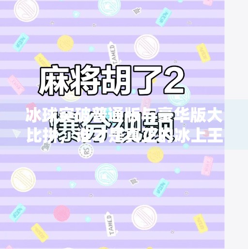 冰球突破普通版与豪华版大比拼，谁才是真正的冰上王者？冰球突破普通版和豪华版